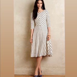 Anthropologie Lizavetta Striped Midi Dress